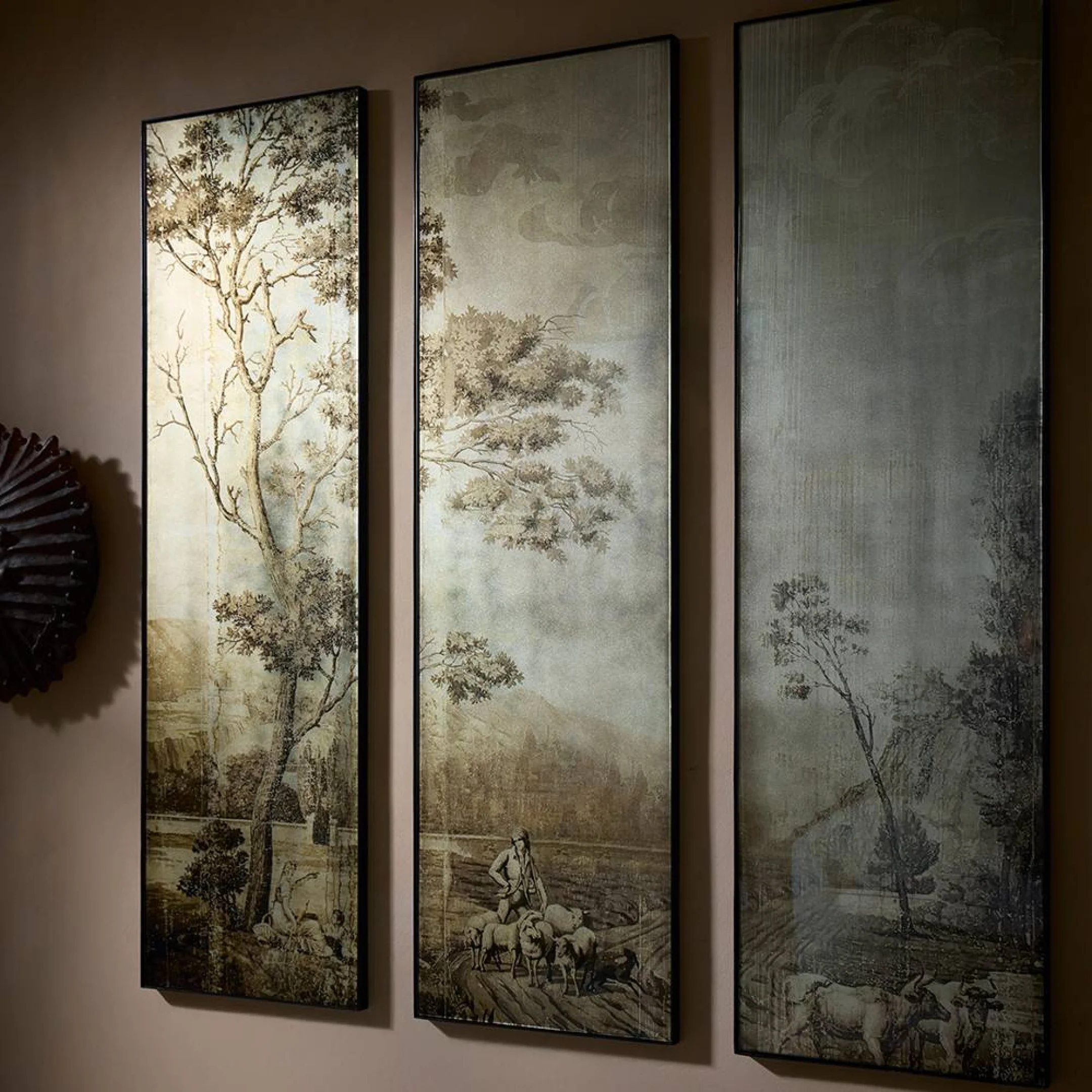 Tapestry Wall Plaques, Set of 3 - Image 2