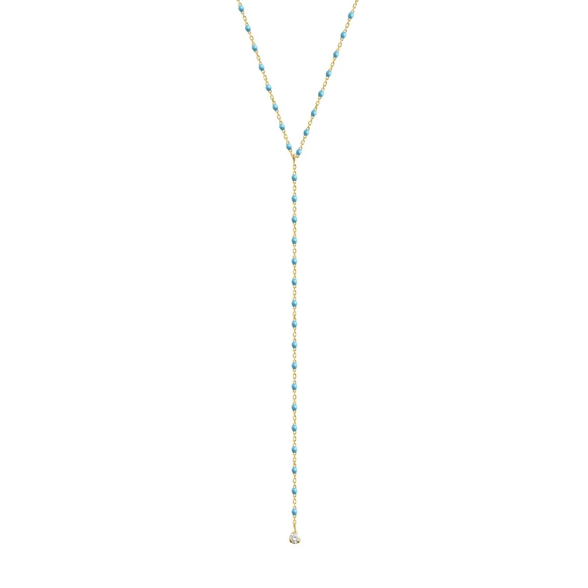 gigiCLOZEAU 20″ Party Necklace Diamond 0.04 ct – Turquoise