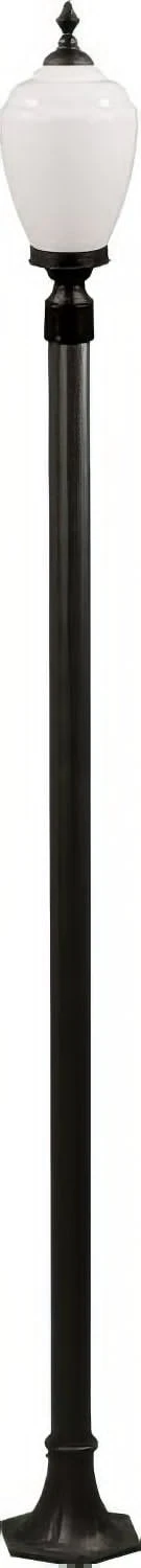 Dabmar Lighting GM2851-L18-30K Cast Alum 1 Post Top Fixture Pole + Base 120V E26 LED 18W 30K - Image 1