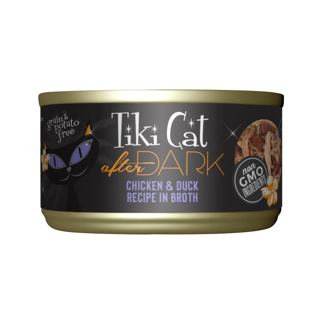 Tiki Cat After Dark Wet Cat Food Chicken & Duck 2.8oz Can - Image 1