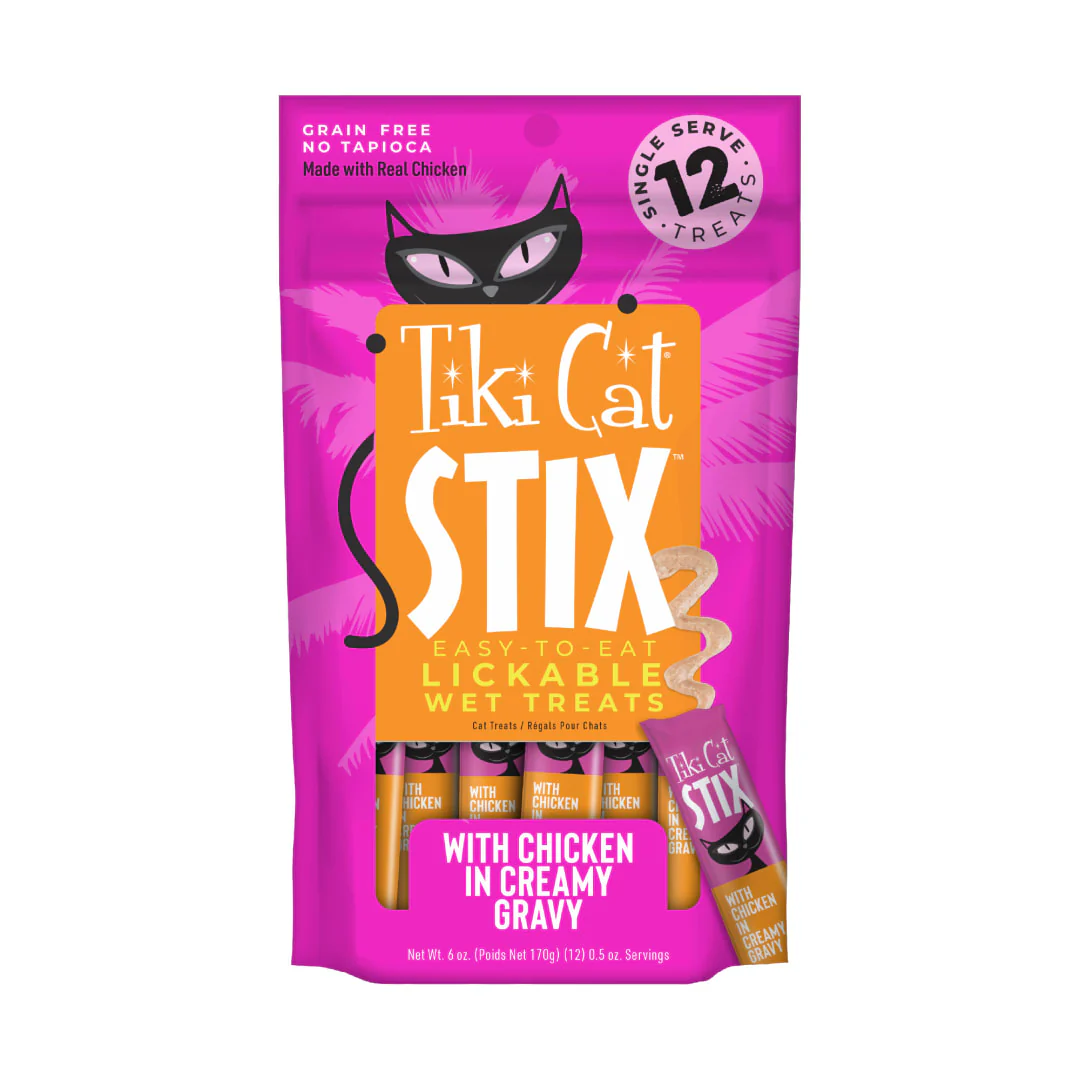 Tiki Cat Stix Wet Cat Treats Chicken 6oz Pouch - Image 1