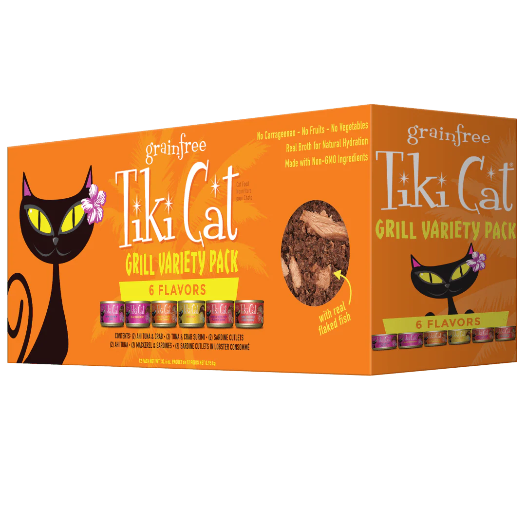 Tiki Cat Grill Wet Cat Food Variety Pack 2.8oz Cans (12 Count) - Image 1