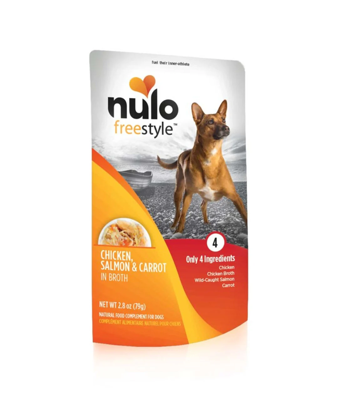 Nulo, Freestyle Puppy & Adult Chicken, Salmon & Carrot Recipe Dog Food Pouch, - Image 1