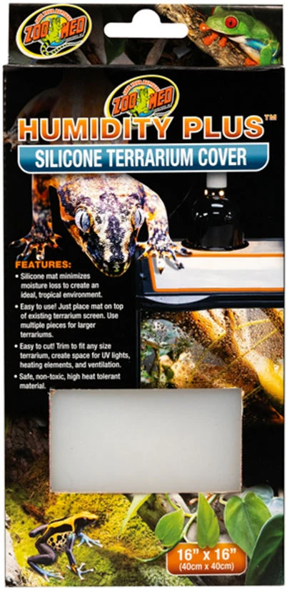 Zoo Med Humidity Plus Silicone Terrarium Cover 16 In x 16 In - Image 1