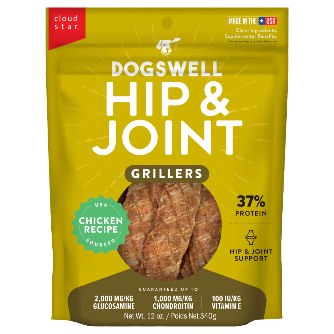 Dogswell Hip & Joint Grillers Dog Treats, Chicken, 12 oz. Pouch - Image 1