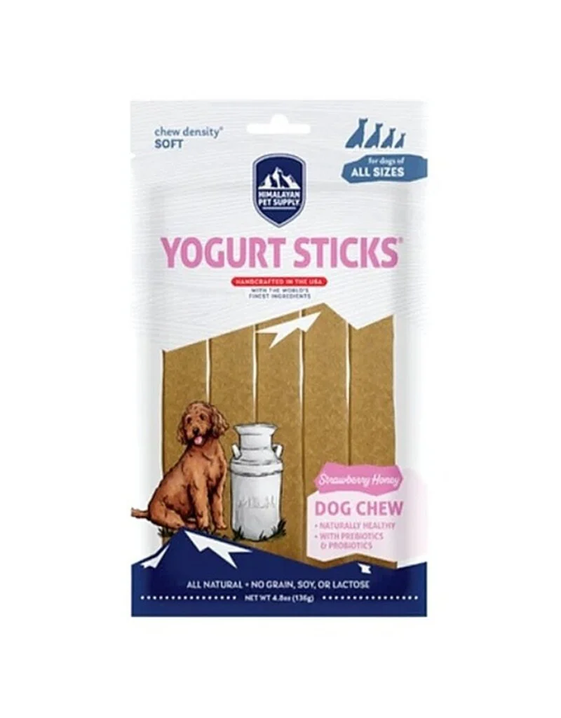 Himalayan Grain Free Dog Treat 4.8oz Yogurt Sticks Strawberry - Image 1