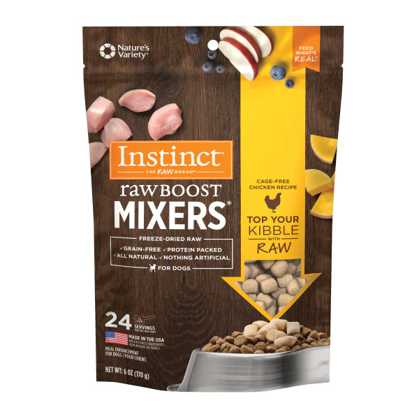 Instinct Freeze-Dried Raw Boost Mixers Grain-Free Chicken Recipe Freeze-Dried Dog Food Topper 6oz Bag - Image 1