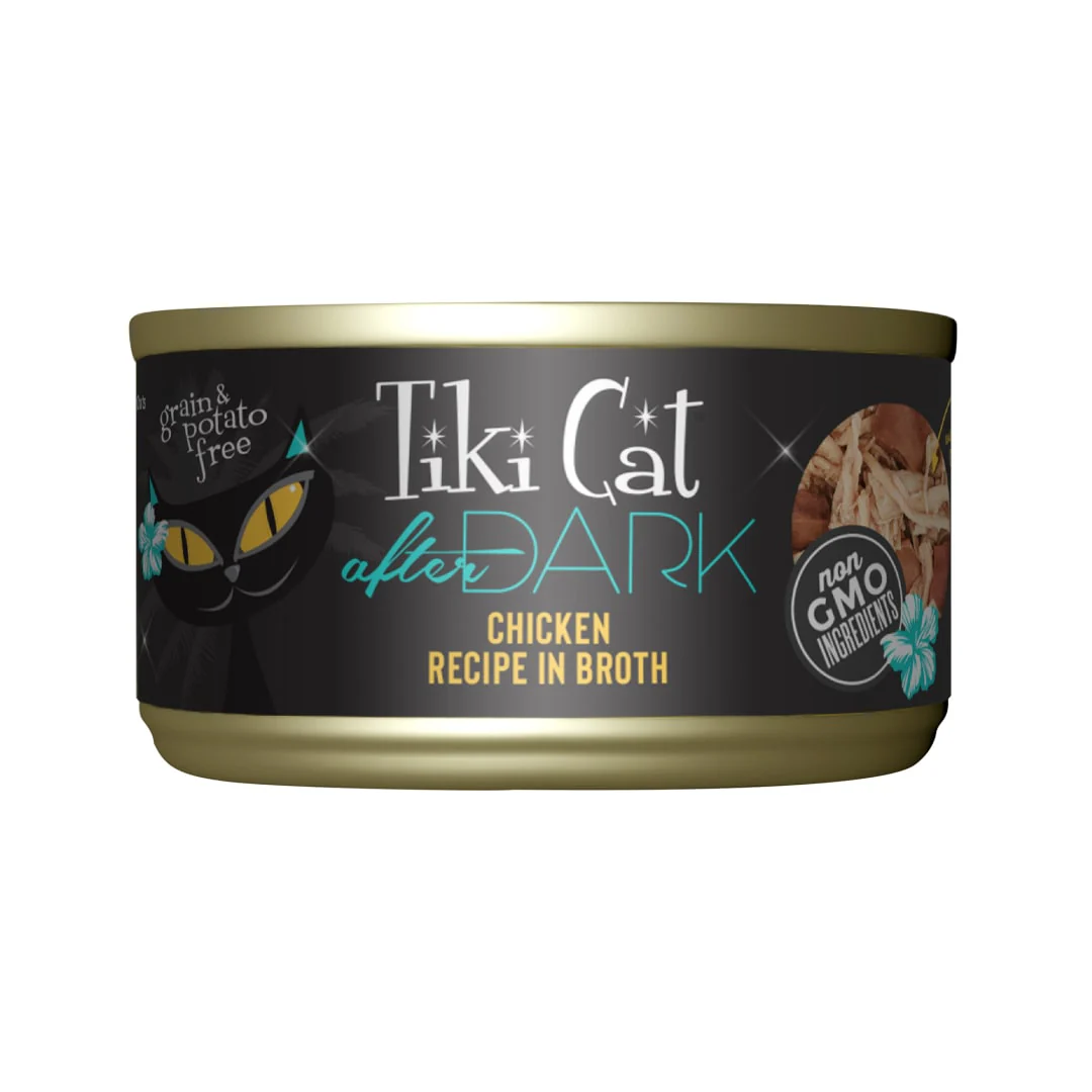 Tiki Cat After Dark Wet Cat Food Chicken 2.8oz Can - Image 1
