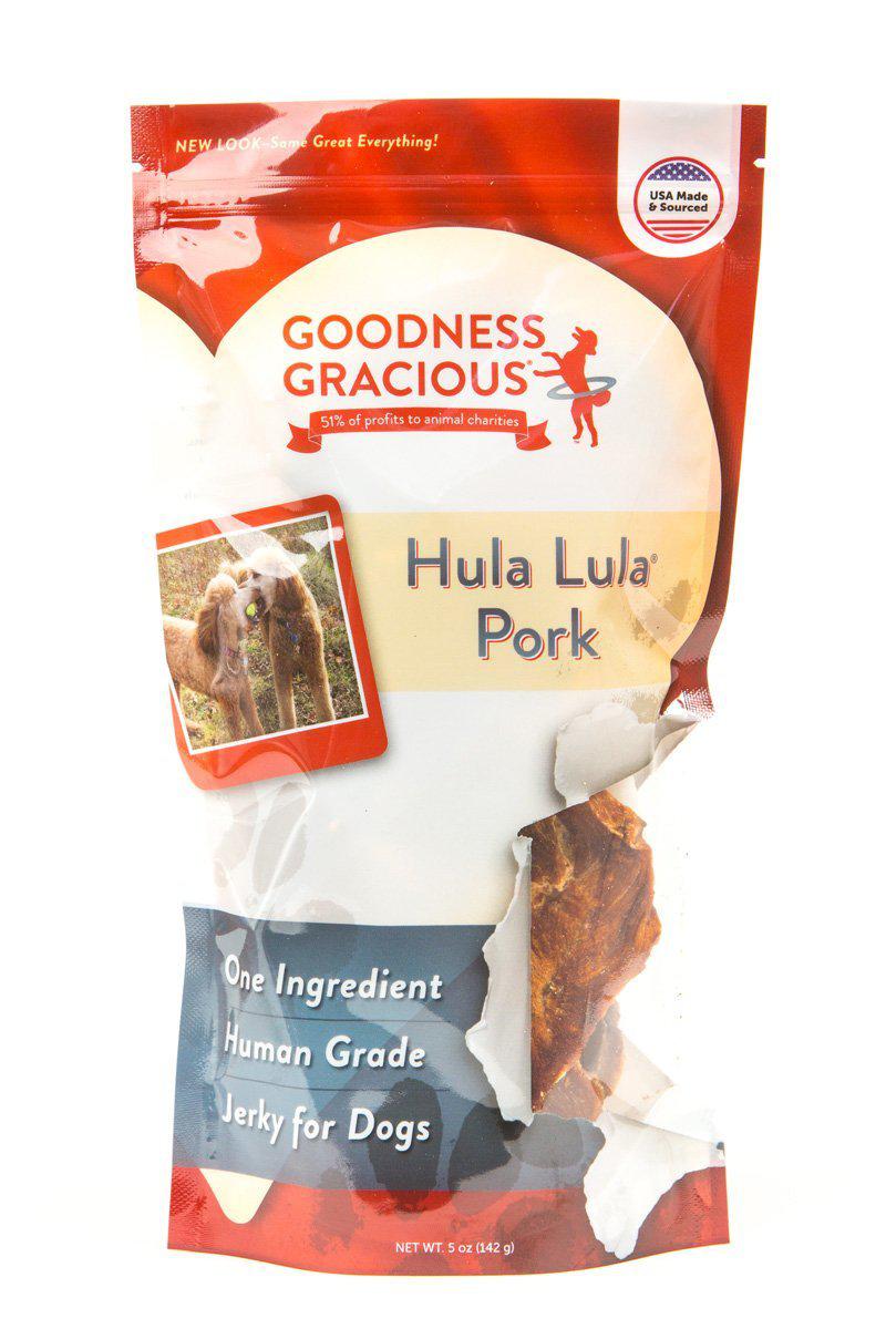 Goodness Gracious Dog Treats Hula Lula Pork 5oz - Image 1