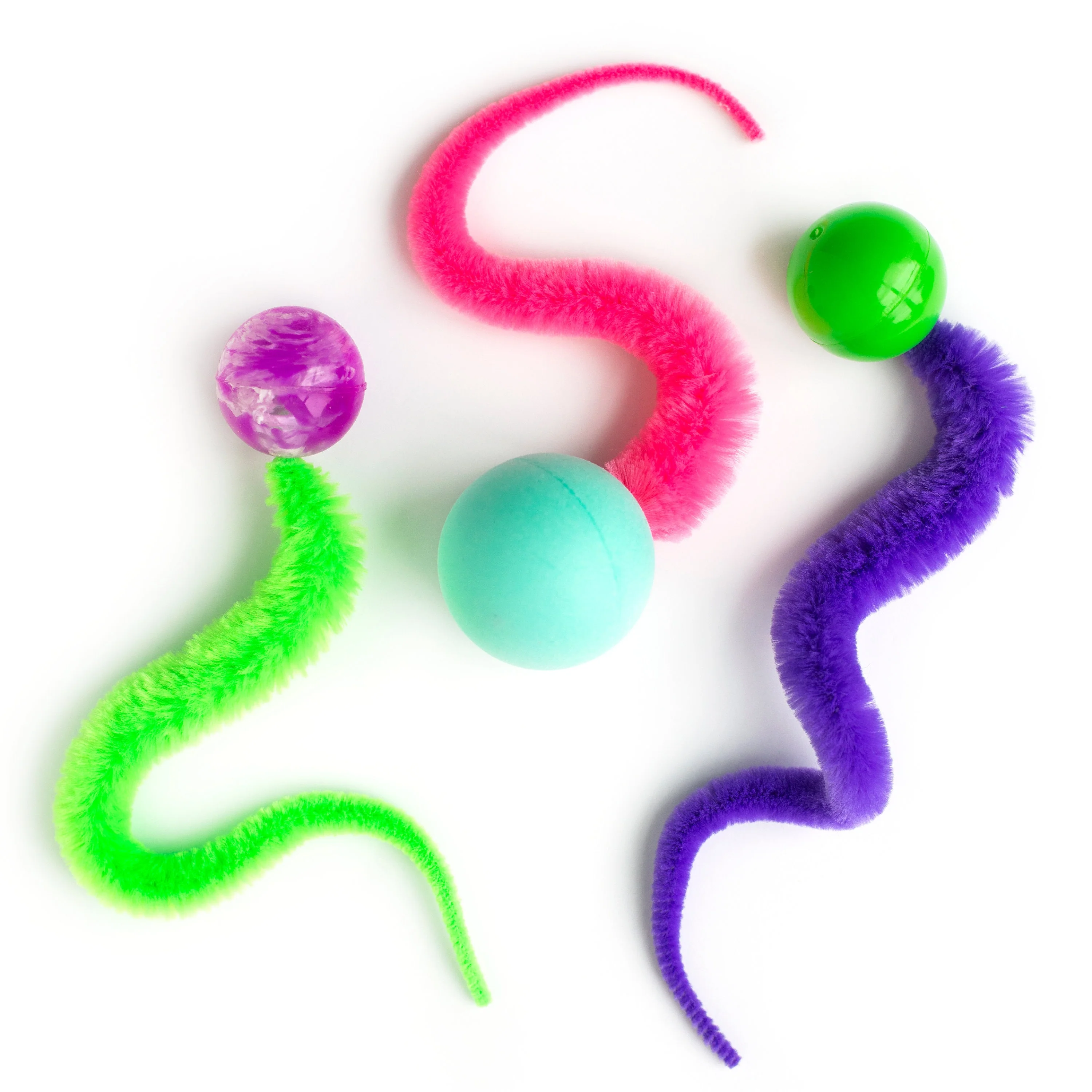 Dezi & Roo Wiggly Ping Ball Cat Toy - Image 1
