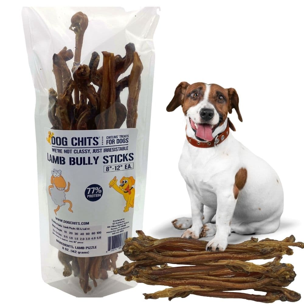 Lennox Dog Treat Pizzle Sticks Pork 8oz 8-12in Lamb - Image 1