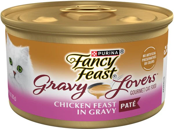 Fancy Feast Gravy Lovers Chicken Feast Pate Wet Cat Food, 3-oz can - Image 1