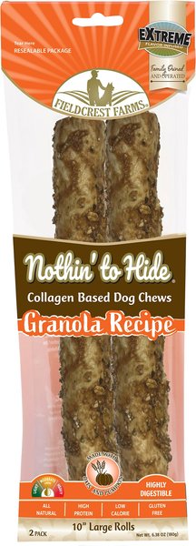 Fieldcrest Farms Nothin to Hide Granola Roll Dog Treat 10in - Image 1