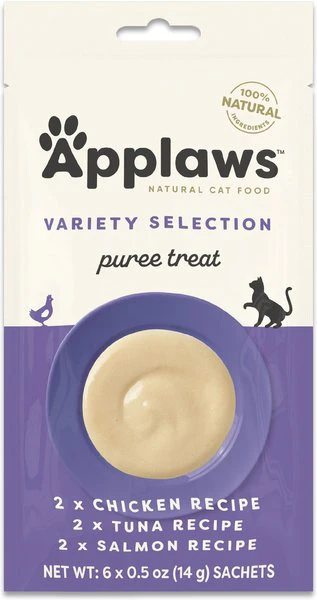 Applaws Variety Puree Selection Lickable Cat Treats 0.5oz 6pk - Image 1