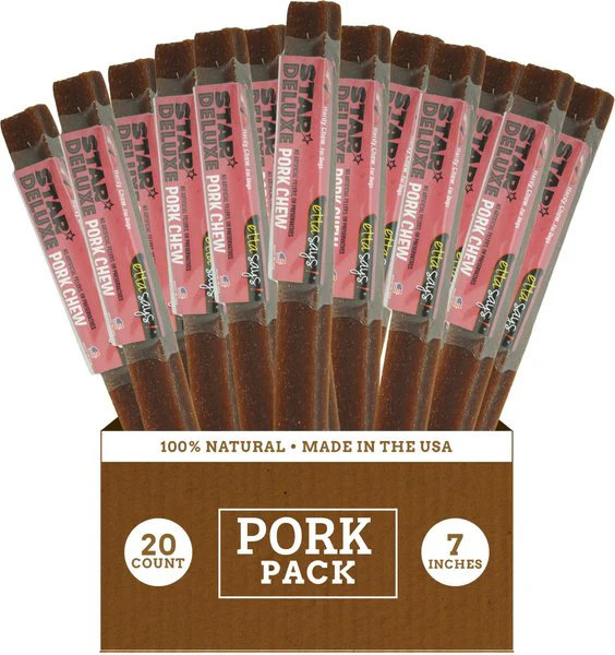 Etta Says Dog Chew Star Deluxe Pork 7in Single - Image 1