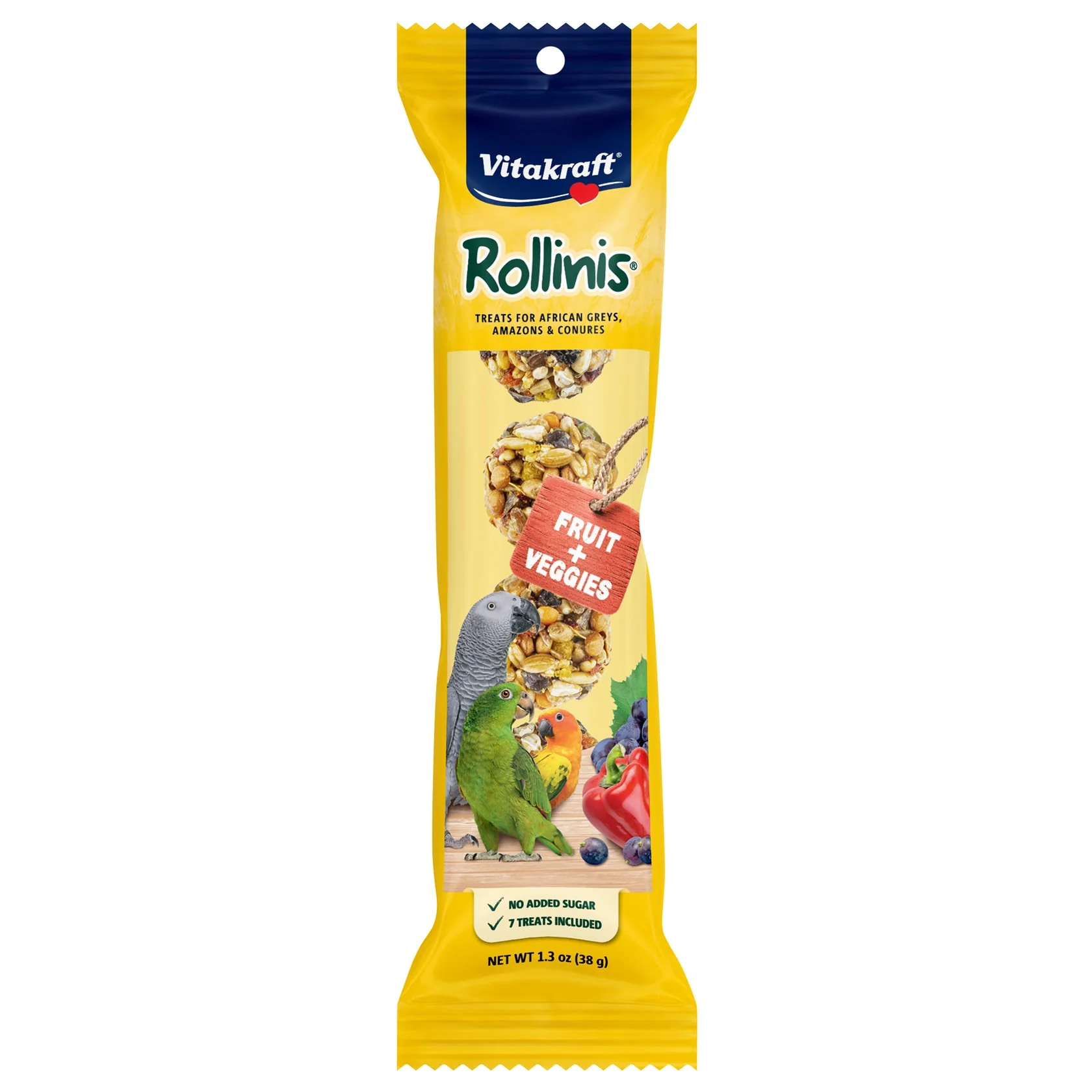 Vitakraft Rollinis Fruit & Veggies Bird Treat Fruit & Veggies 1.3 oz - Image 1