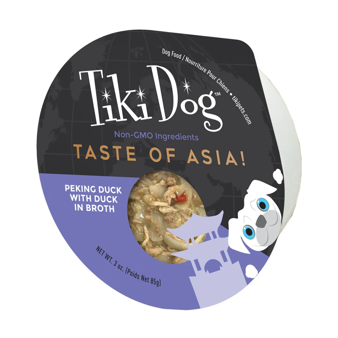 Tiki Dog Taste of the World Wet Dog Food Asia Peking Duck 3oz Cup - Image 1