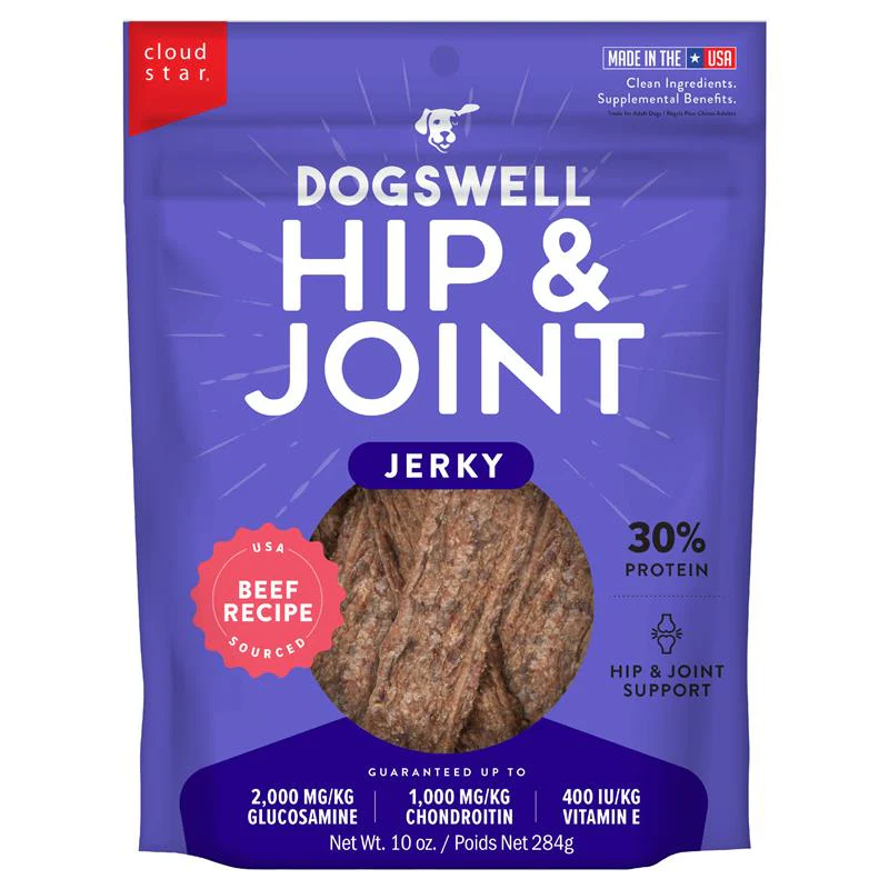 Dogswell Hip & Joint Jerky Dog Treats, Beef, 10 oz. Pouch - Image 1