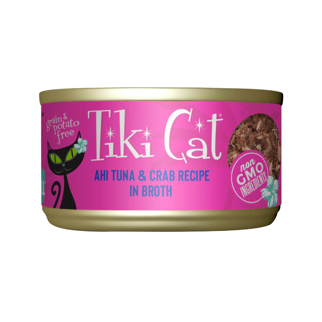 Tiki Cat Grill Wet Cat Food Ahi Tuna & Crab 2.8oz Can - Image 1
