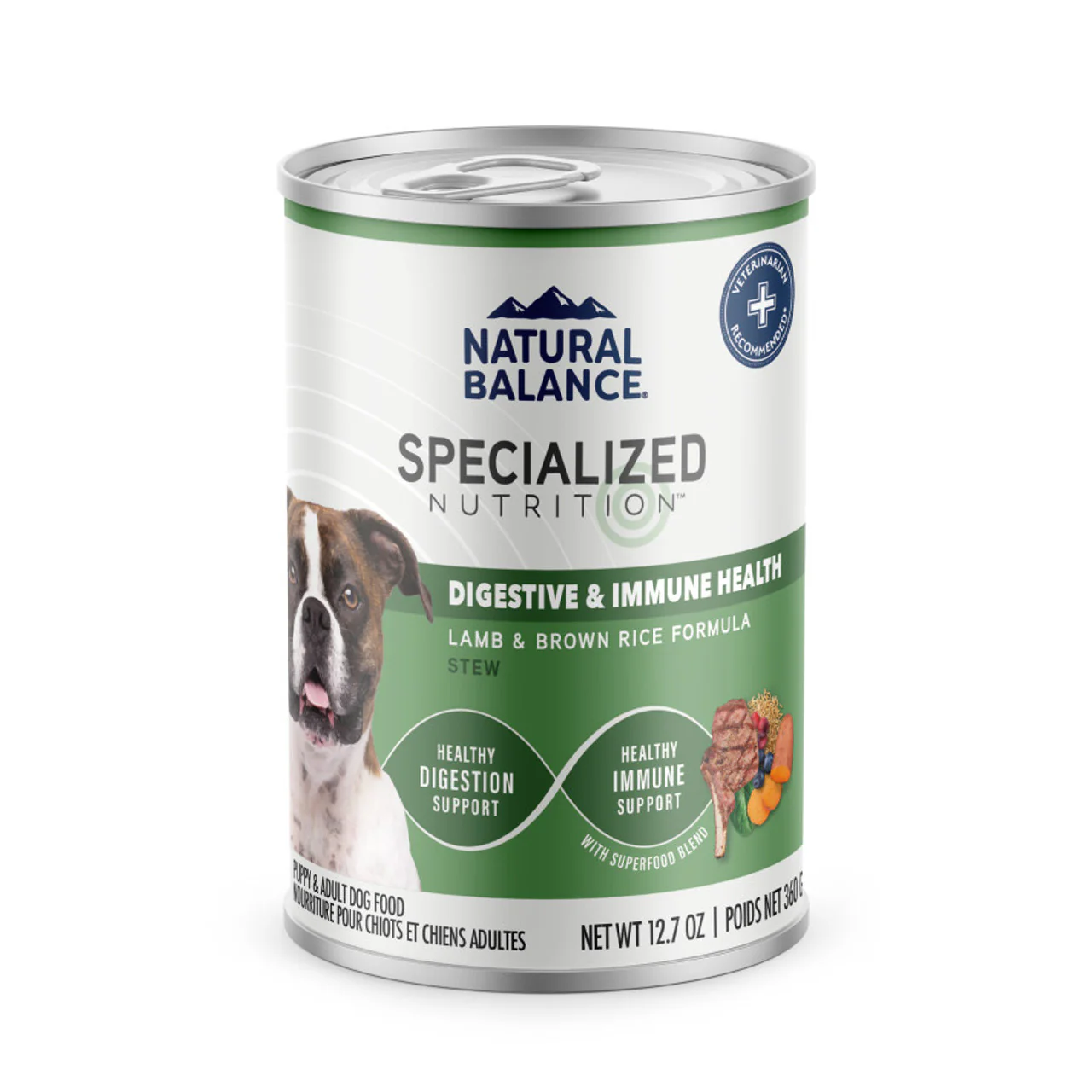 Natural Balance Digestive & Immune Health Lamb & Brown Rice Canned Dog Food 12.7oz - Image 1
