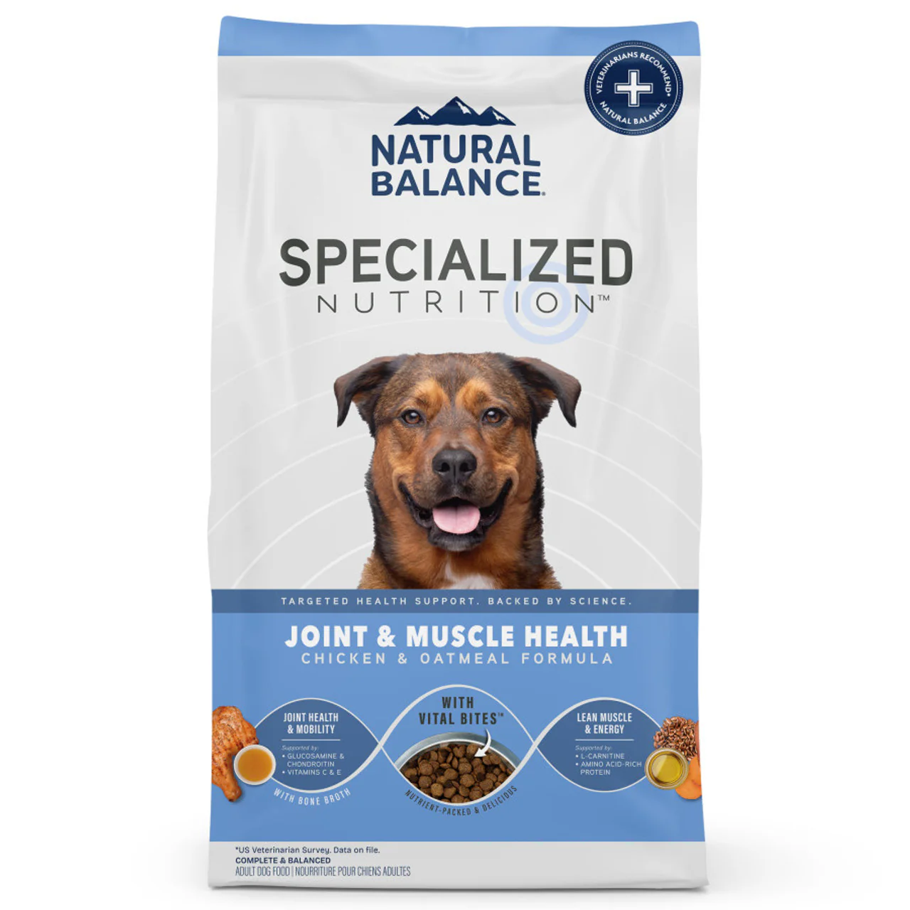 Natural Balance Joint & Muscle Chicken & Oatmeal Dry Dog Food 22lb - Image 1