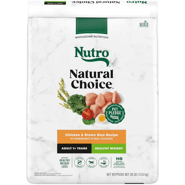 Nutro Natural Choice Dry Dog Food Adult Healthy Weight Chicken & Brown Rice Recipe 30lb bag - Image 1