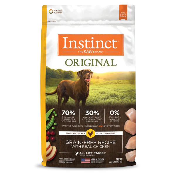 Instinct Original Grain-Free Recipe with Real Chicken Dry Dog Food 22.5lb Bag - Image 1