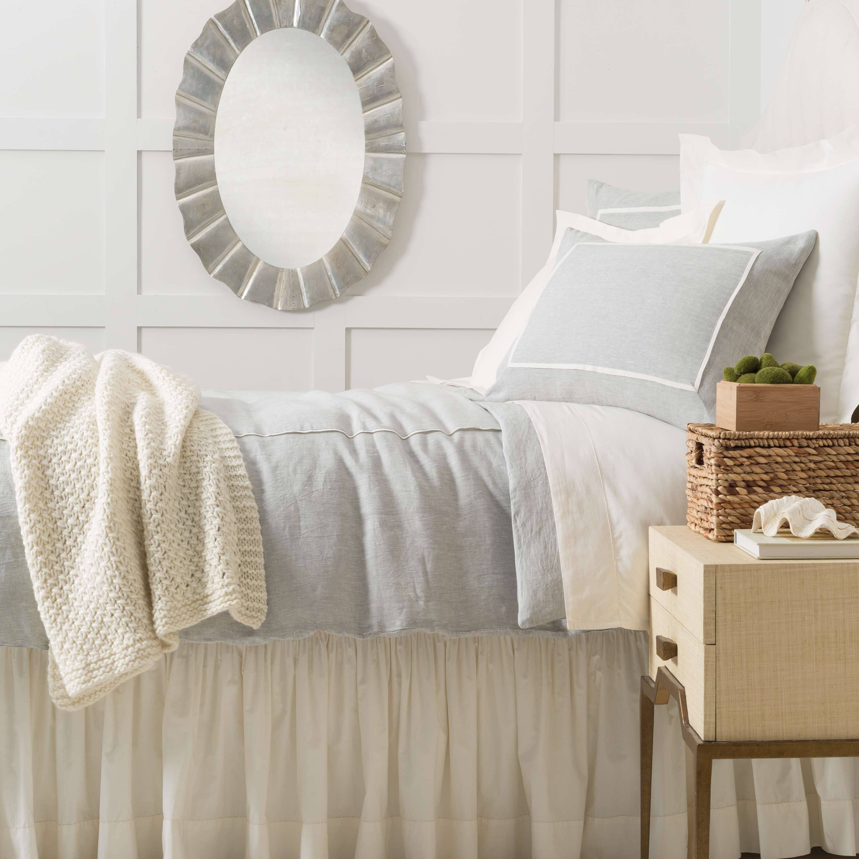 Keaton Linen Sky Duvet Cover - Image 2