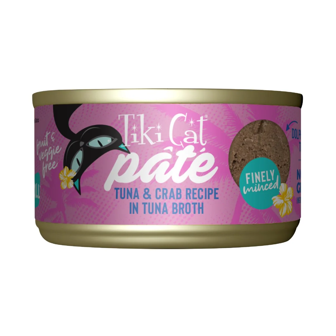 Tiki Cat Grill Pâté Wet Cat Food Tuna & Crab 2.8oz Can - Image 1
