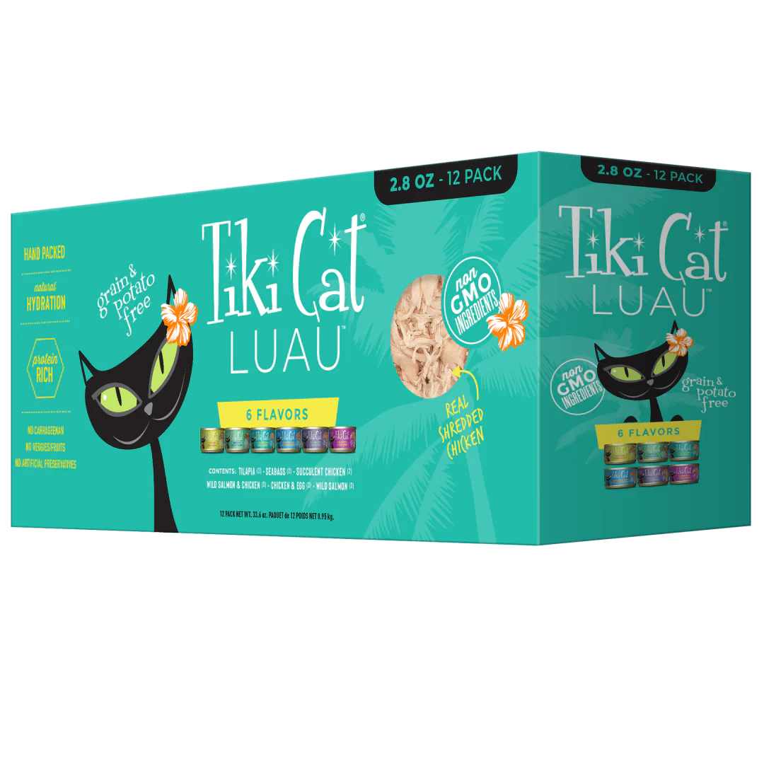 Tiki Cat Luau Wet Cat Food, Variety Pack, 2.8oz Cans 12pk - Image 1