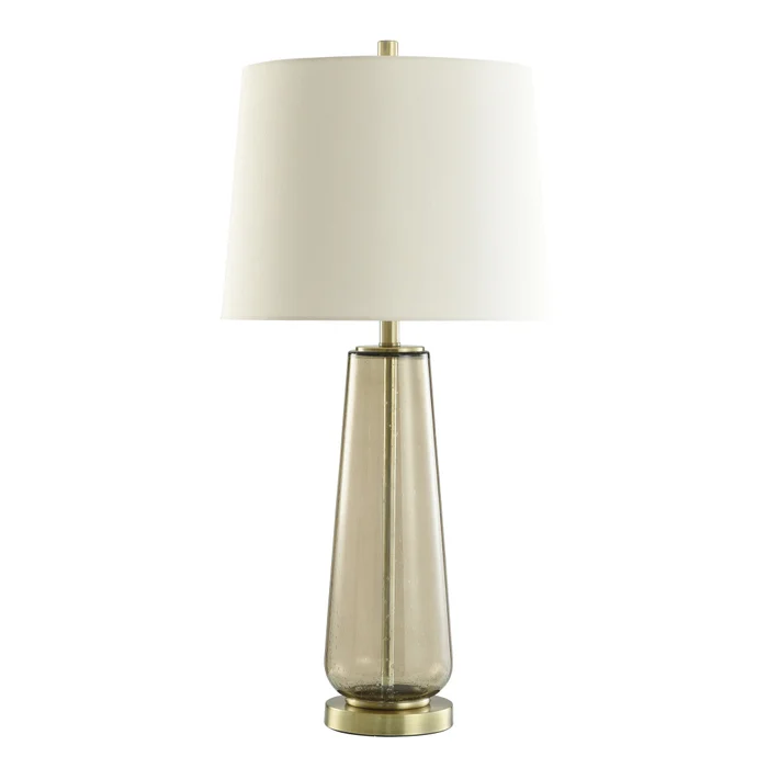 L334140 StyleCraft Home Collection Dusk Amber Glass Table Lamp - Image 1