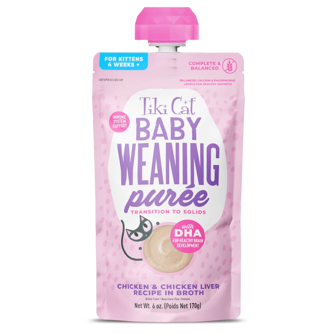 Tiki Cat Baby Weaning Puree Wet Cat Food Chicken 6oz - Image 1