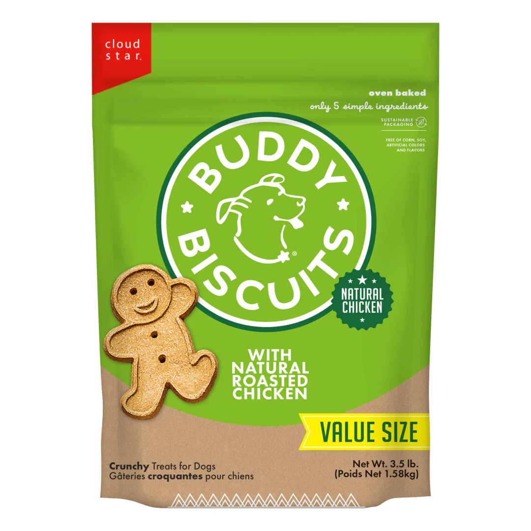 Cloud Star Buddy Biscuits Crunchy Dog Treats, Roasted Chicken, 3.5 lbs. Bag - Image 1