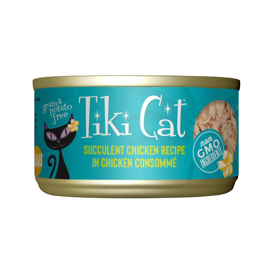 Tiki Cat Luau Wet Cat Food Succulent Chicken 2.8oz Can - Image 1