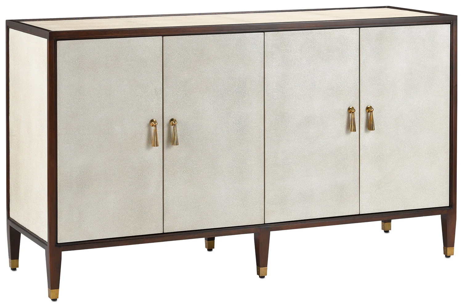 Evie Shagreen Walnut Credenza - Image 2