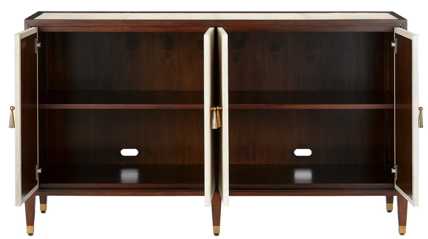 Evie Shagreen Walnut Credenza - Image 3