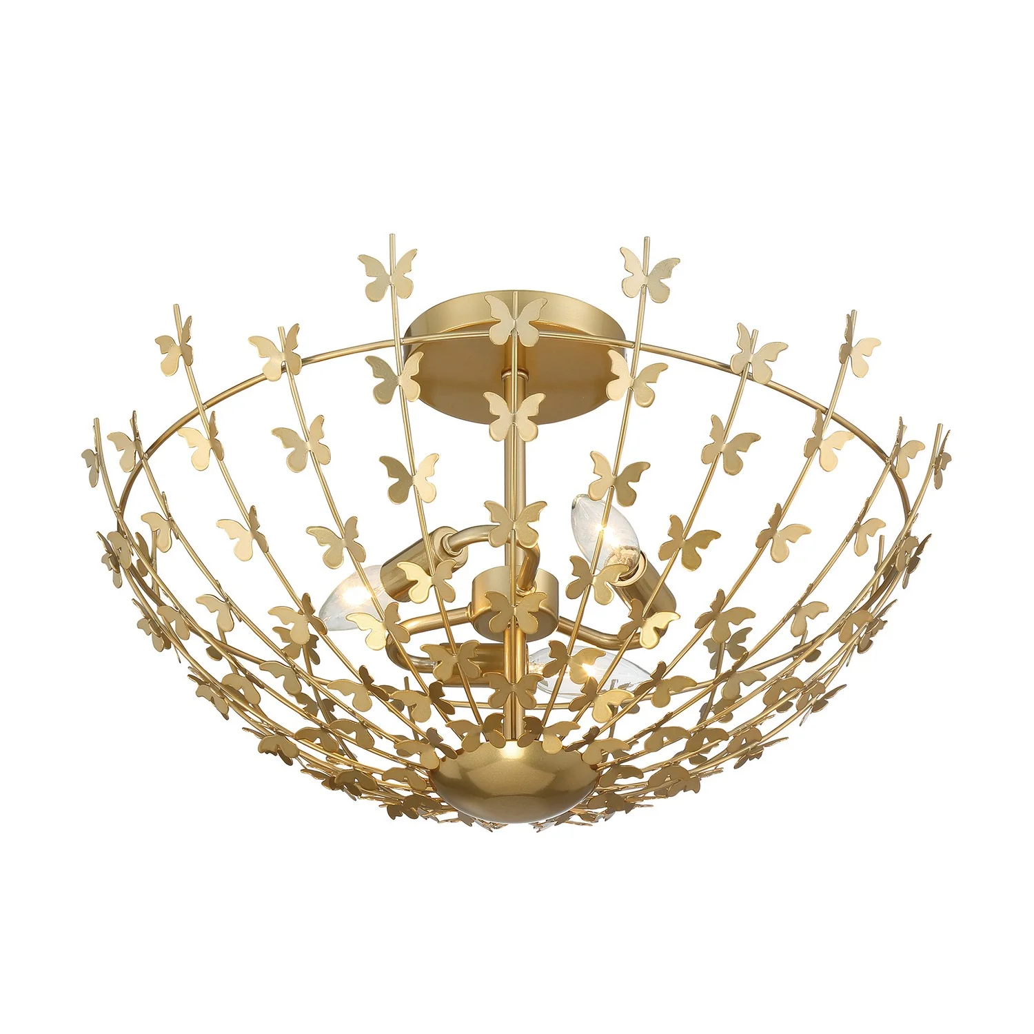Birch Three Light Semi-Flush Mount - Image 3