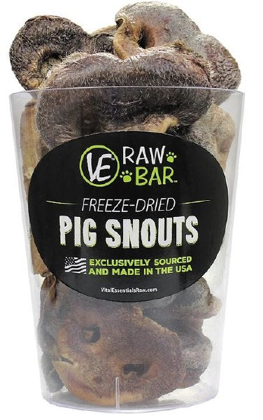 Vital Essentials Raw Bar Freeze Dried Pig Snouts - Image 1