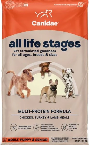 Canidae All Life Stages Multi Protein Formula with Chicken, Turkey, and Lamb Dry Dog Food 40lb - Image 1