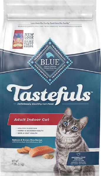 Blue Buffalo Indoor Health Salmon and Brown Rice Recipe Adult Dry Cat Food 7lb - Image 1