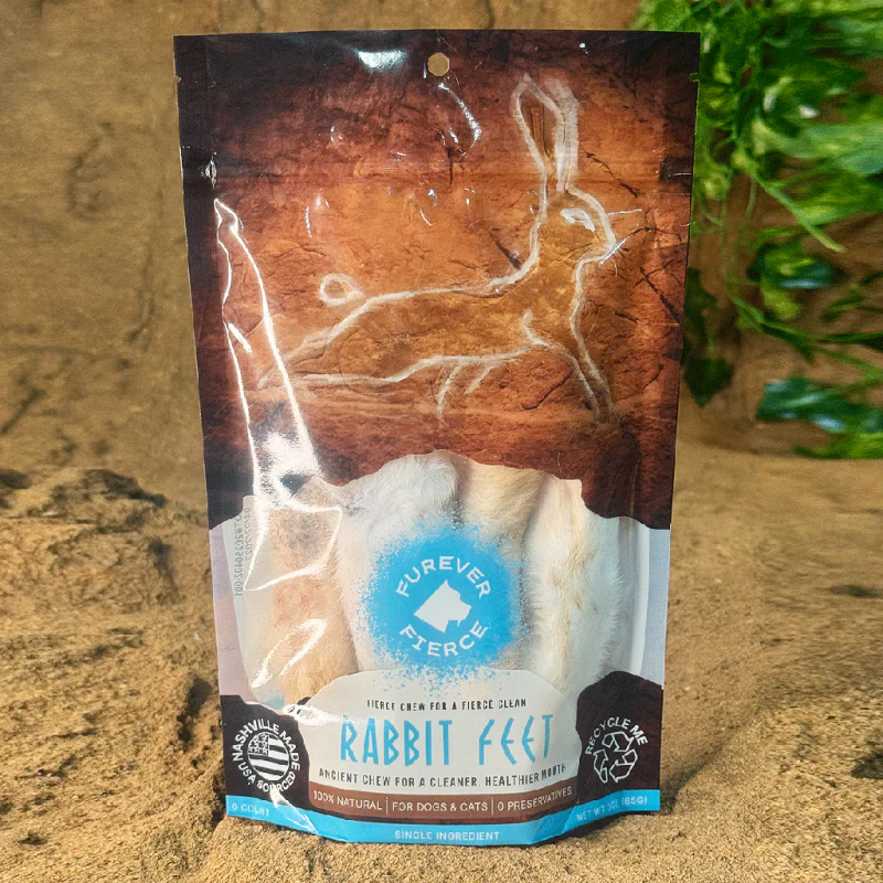 Furever Primal Dog Treat 4ct Rabit Feet - Image 1