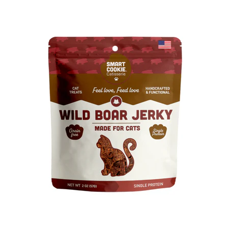 Smart Cookie Cat Treat Jerky Wild Boar 2 oz - Image 1
