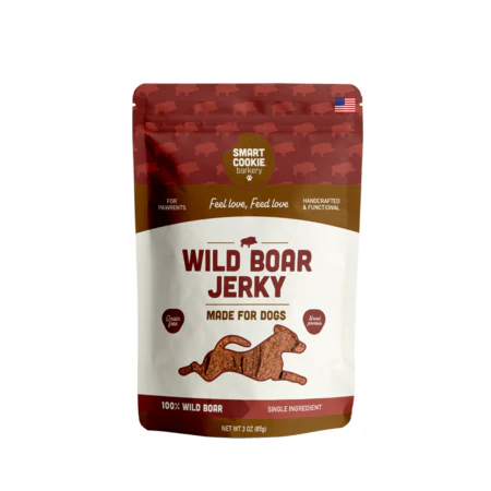 Smart Cookie Dog Treat Jerky Strips Wild Boar 3 oz - Image 1