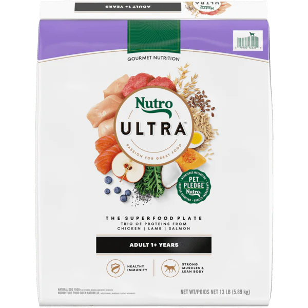 Nutro Ultra Dry Dog Food Adult Formula 13lb bag - Image 1