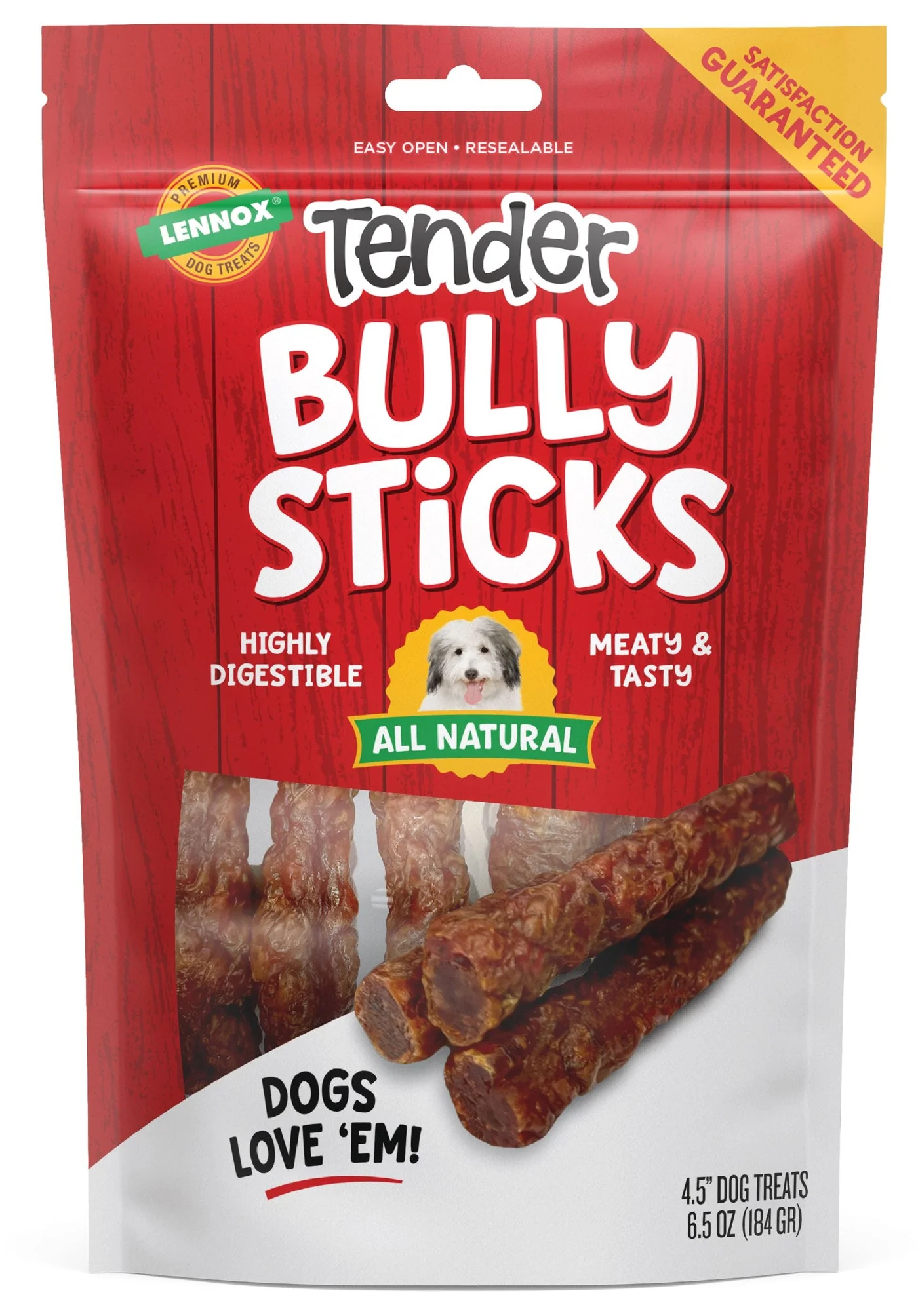 Lennox Tender Bully Sticks Dog Treat - 4-5 in - 6.5 Oz - Image 1