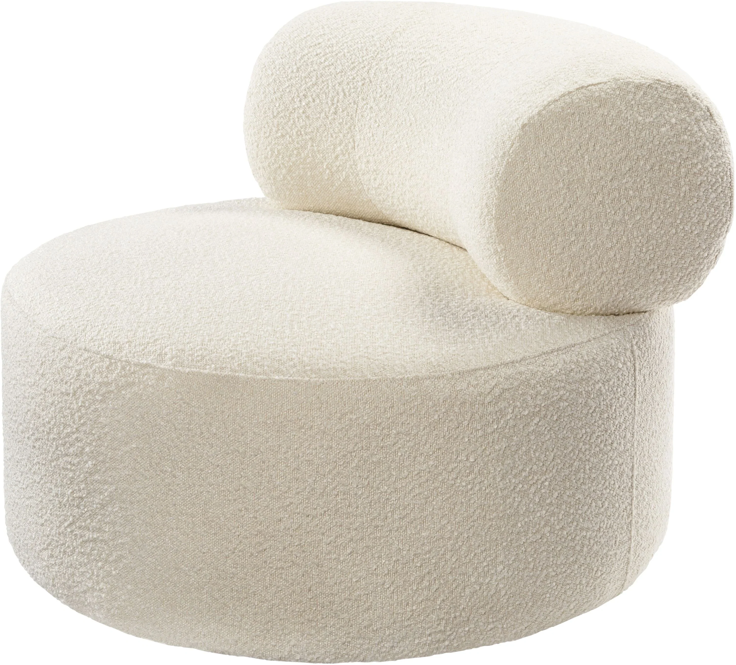 Mara Boucle Swivel Chair - Image 3