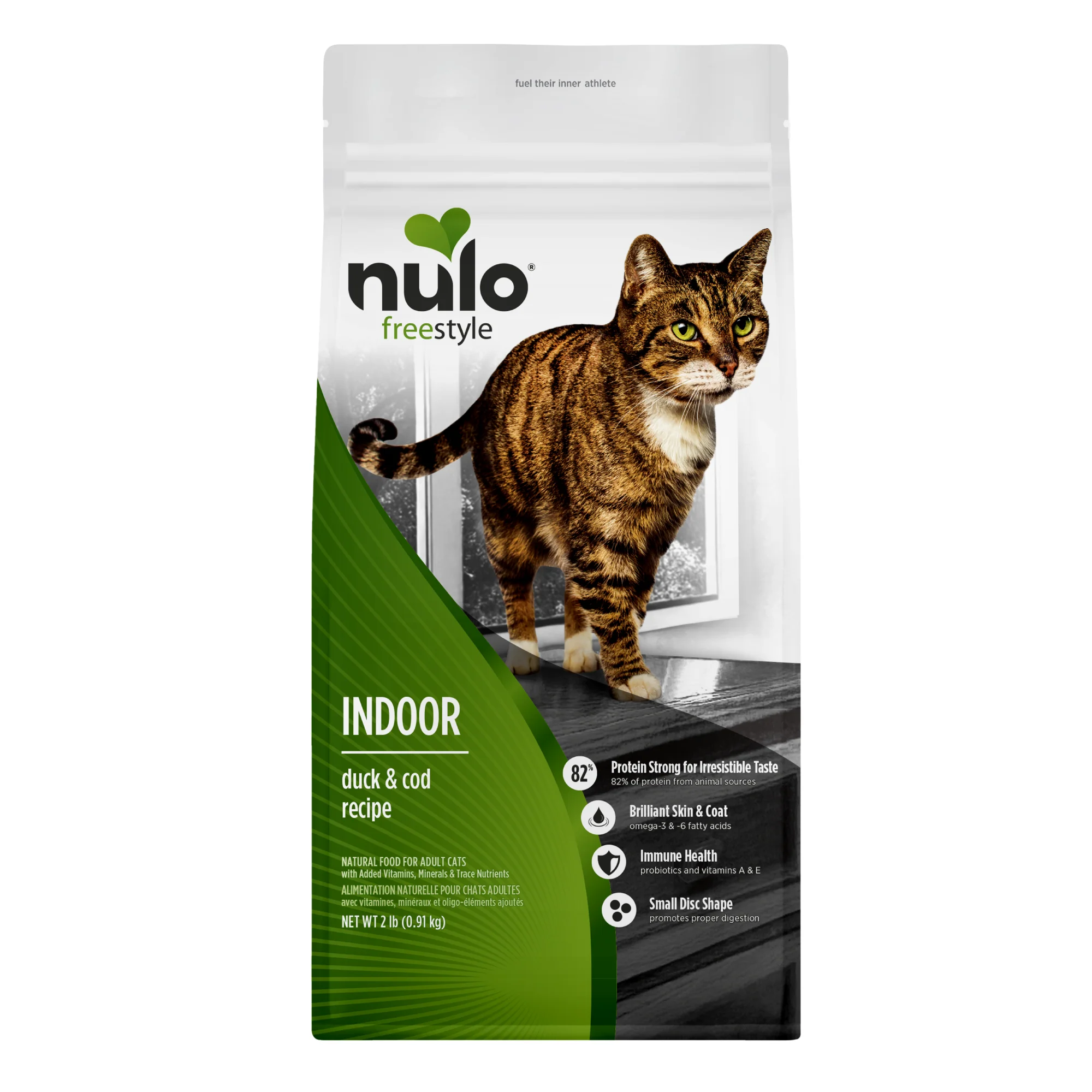 Nulo Freestyle Indoor Duck & Cod Recipe Adult Dry Cat Food 2lb - Image 1