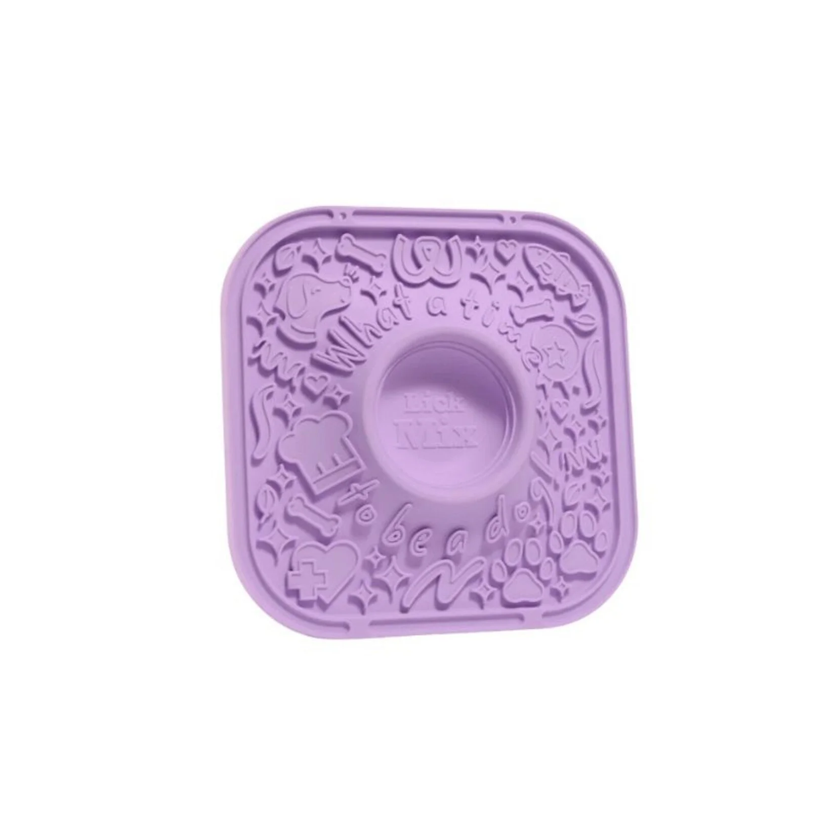 Woof Dog Treat Lick Mat Dog Toy Lavendar - Image 1