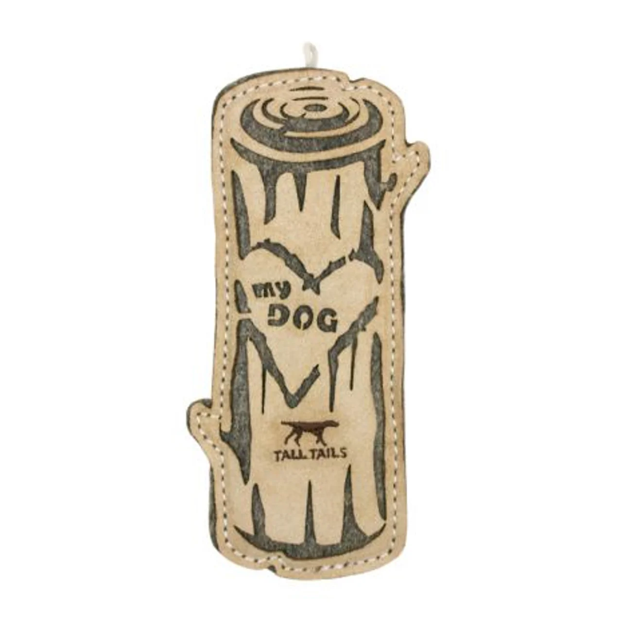 Tall Tail Natural Leather Love My Dog Log Toy PT606 - Image 1