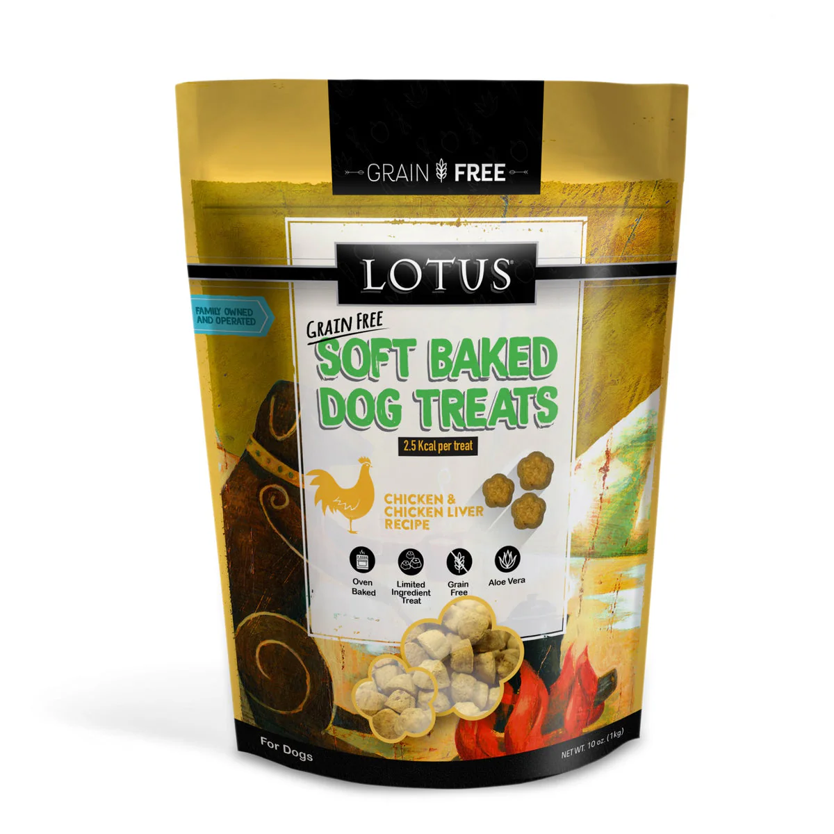 Lotus Wholesome Chicken Recipe Soft Baked Dog Treats 10oz - Image 1
